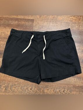 GAP Black Shorts Cotton Drawstring Shorts Women XL Casual Summer Vacation Spring